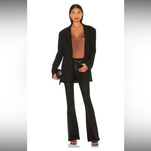 High Rise Lou Lou With Exposed Buttonfly in Black Fog Luxe Coating
PAIGE